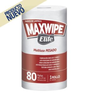 PAÑO MAXWIPE PESADO ROLLO X80